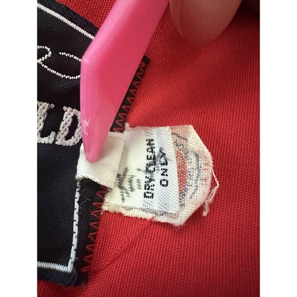 VTG 70s Rothschild Red Girls Coat (6X) Union Made ILGWU, Lined Hood Swing Coat - Picture 5 of 16